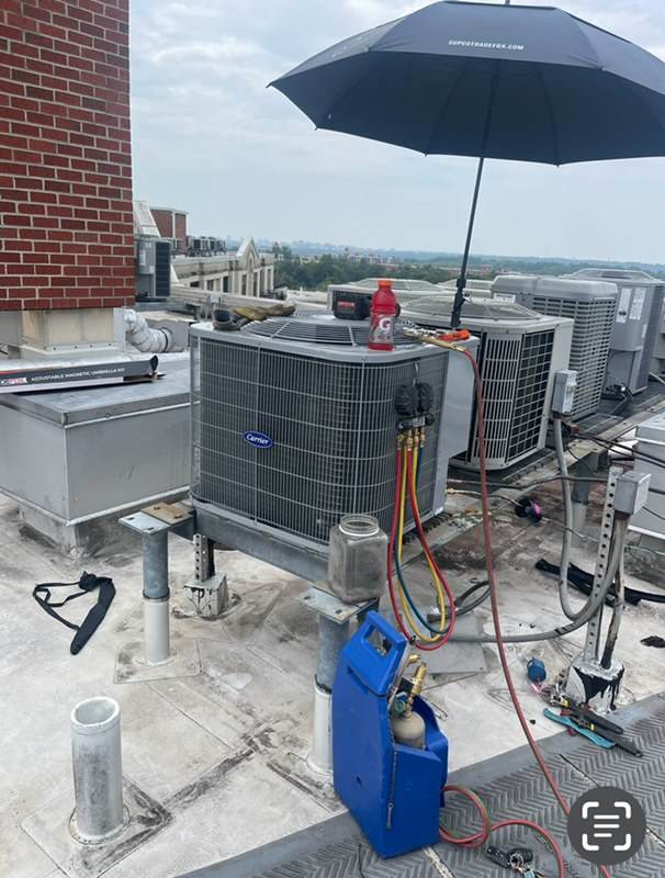 Commerical 4 unit condensor install for local business laurel maryland