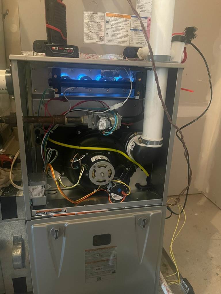 direct vent gas furnace burner assembly and circuit board replacement in Columbia Maryland