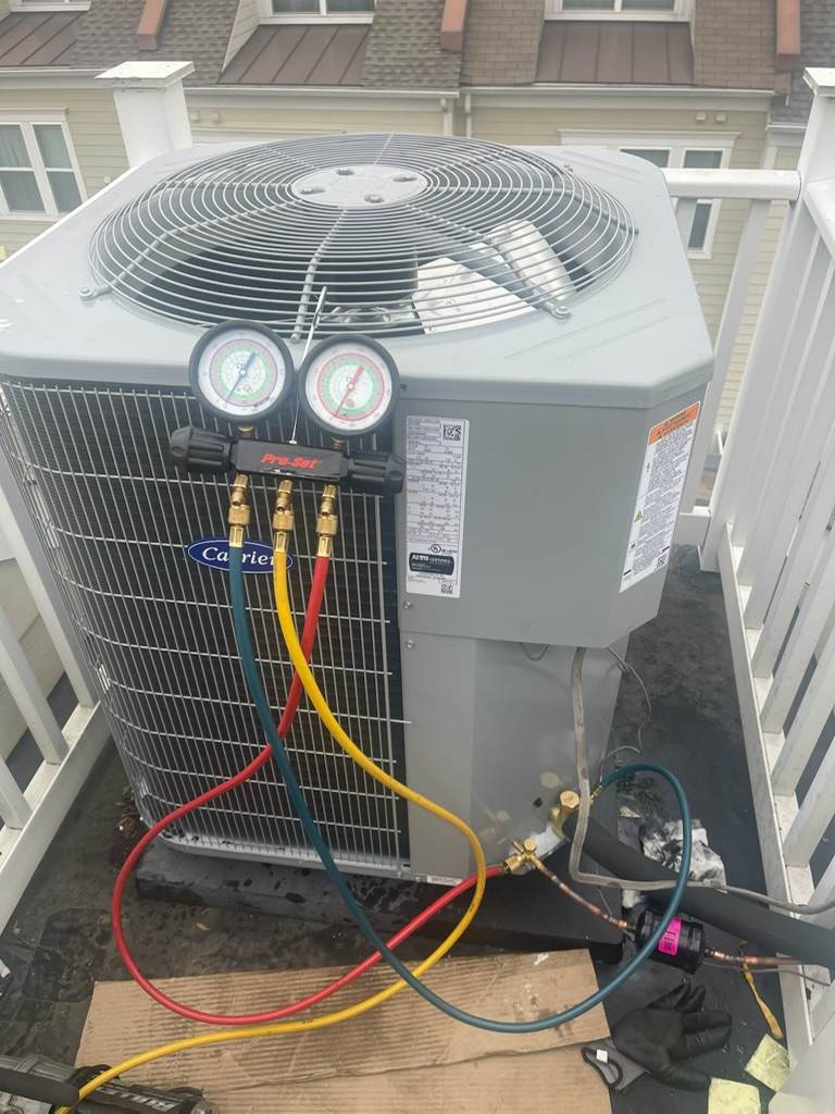 split-level condensor freon recharge in Laurel Maryland